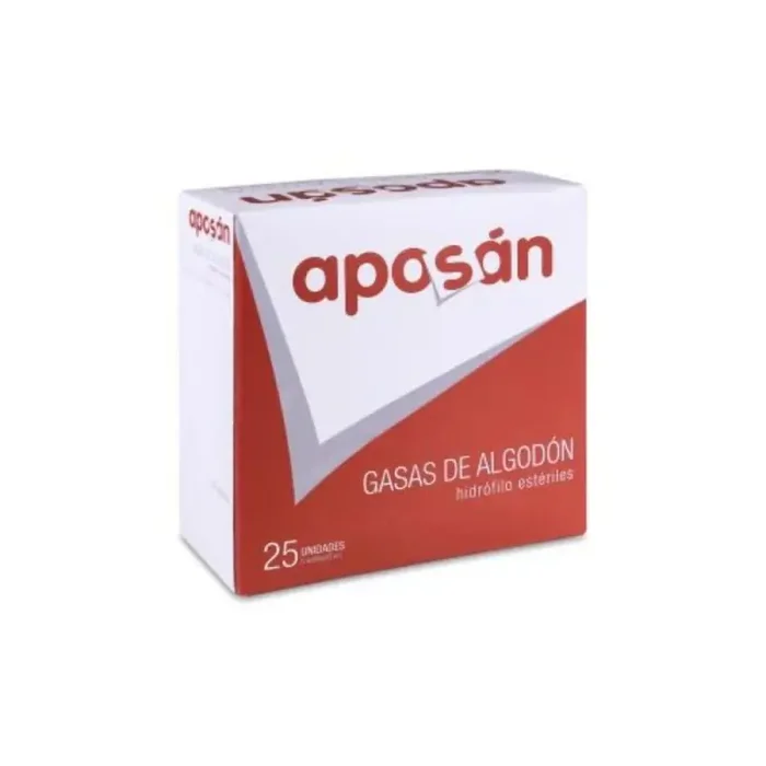 Aposán Gasa Estéril Algodón Hidrófilo Compresas 5×5 Unidades
