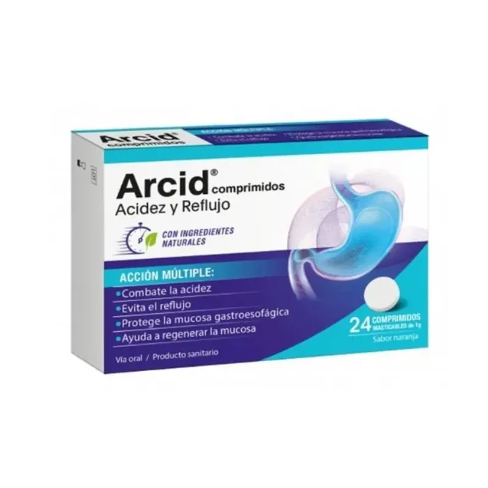 Arcid Comprimidos Masticables Naranja 1 GR