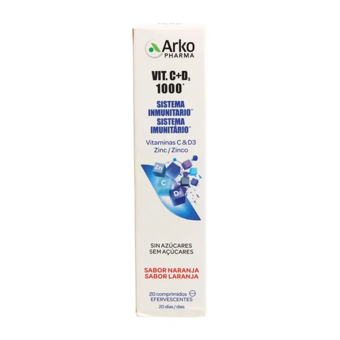 Arkopharma Vitamina C + D3 1000 20 Comprimidos Efervescentes