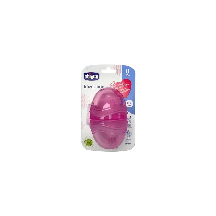 Chicco Portachupetes Doble Rosa