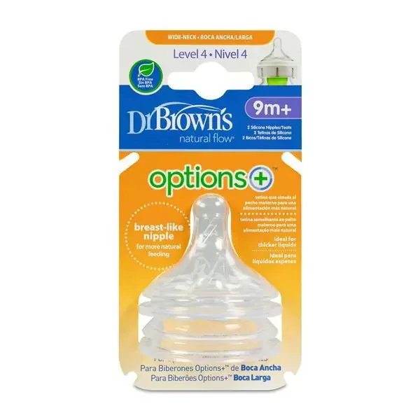 Dr Browns Tetina Boca Ancha Nivel 4 Options+