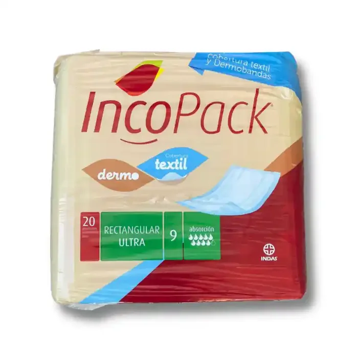 Incopack rectangular ultra super noche 80 uds