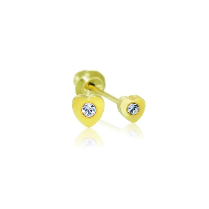 Inverness Pendiente 24k 25c Corazon Dorado Natur