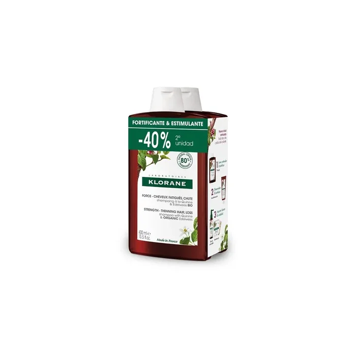 Klorane Champu Quinina 2×400 ml Promo