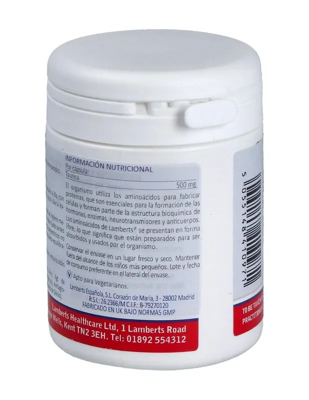 Lamberts Taurina 500 Mg 60 Cap