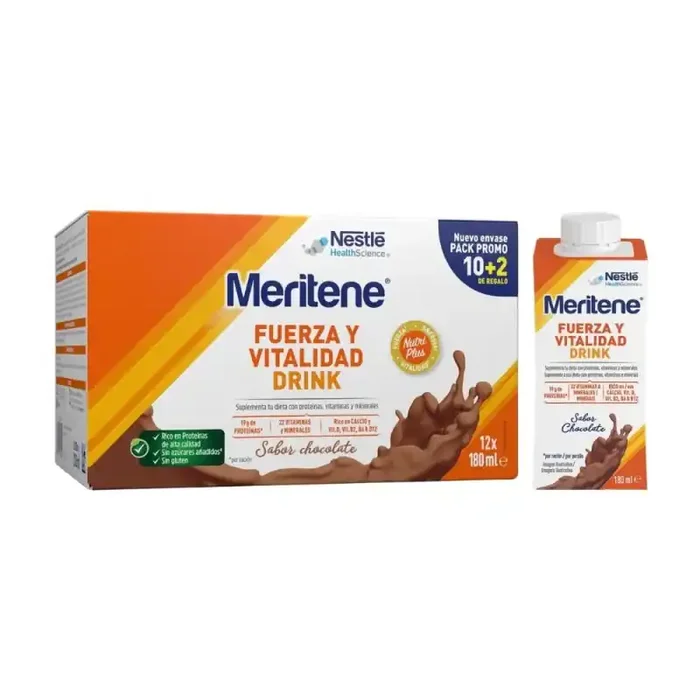 Meritene Drink Chocolate 10+2 X 180 ml