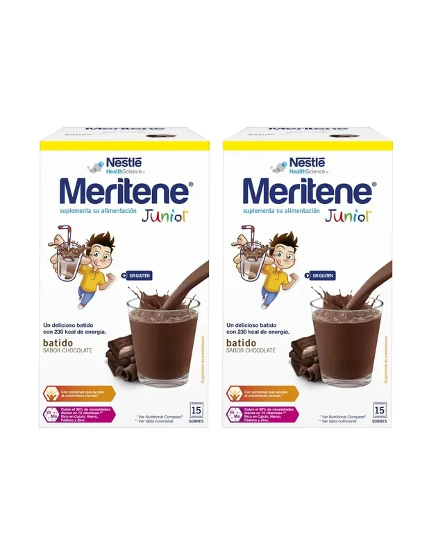 Meritene Junior Batido Chocolate 2 x 15 sobres ¡Duplo!