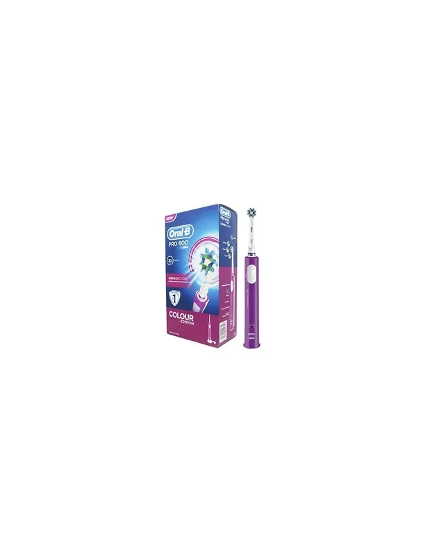 Oral-B 600 Purple Power Pro 3D Cross Action Toothbrush Women Limited Edition 1ud