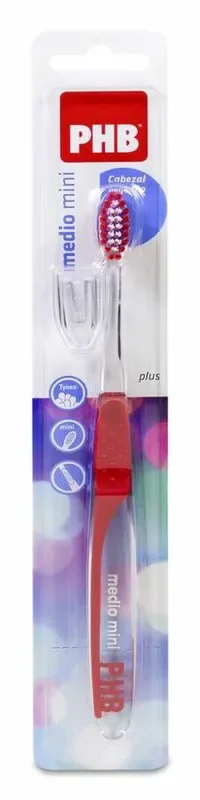 PHB Cepillo Dental Plus Mini Medio, 1 Unidad