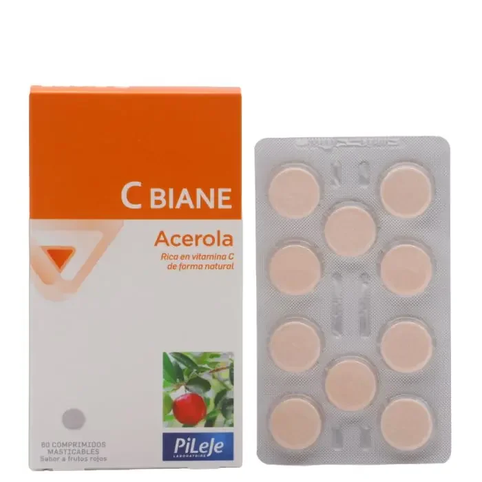 Pileje C Biane Acerola 60 Comprimidos Masticables
