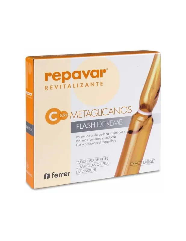 Repavar Revitalizante Ampolla Efecto Flash, 5 Ampollas