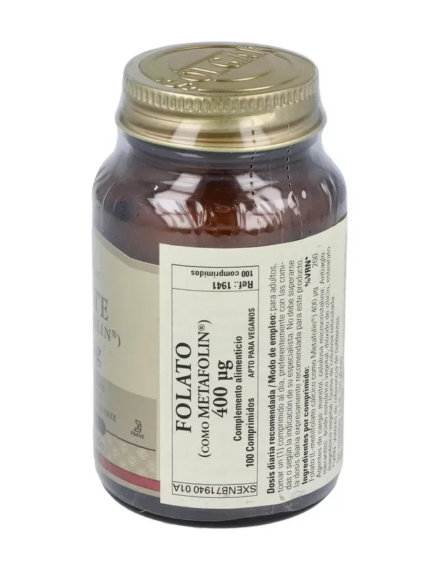 Solgar Folato Como Metafolin 400Mcg 100Comp