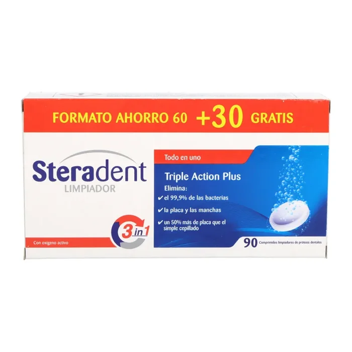 Steradent Triple Accion Plus 90 Tabletas